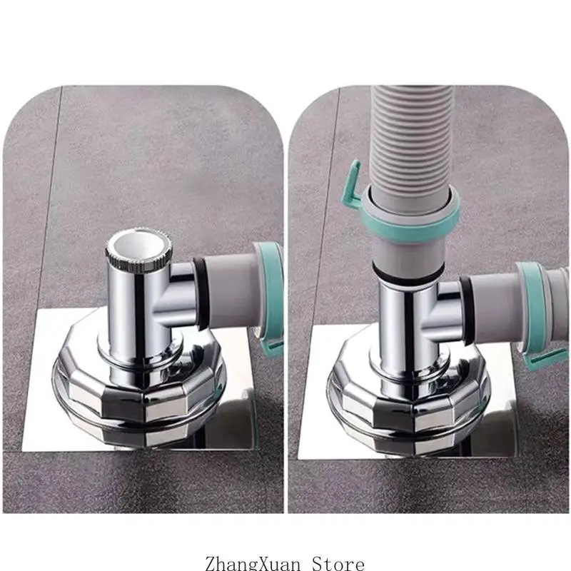 

Washing Machine Floor Drain Connector Anti-overflow Laundry Machine Floor Drain Adapter Bathroom Pipe Sewer Connector 3XUF