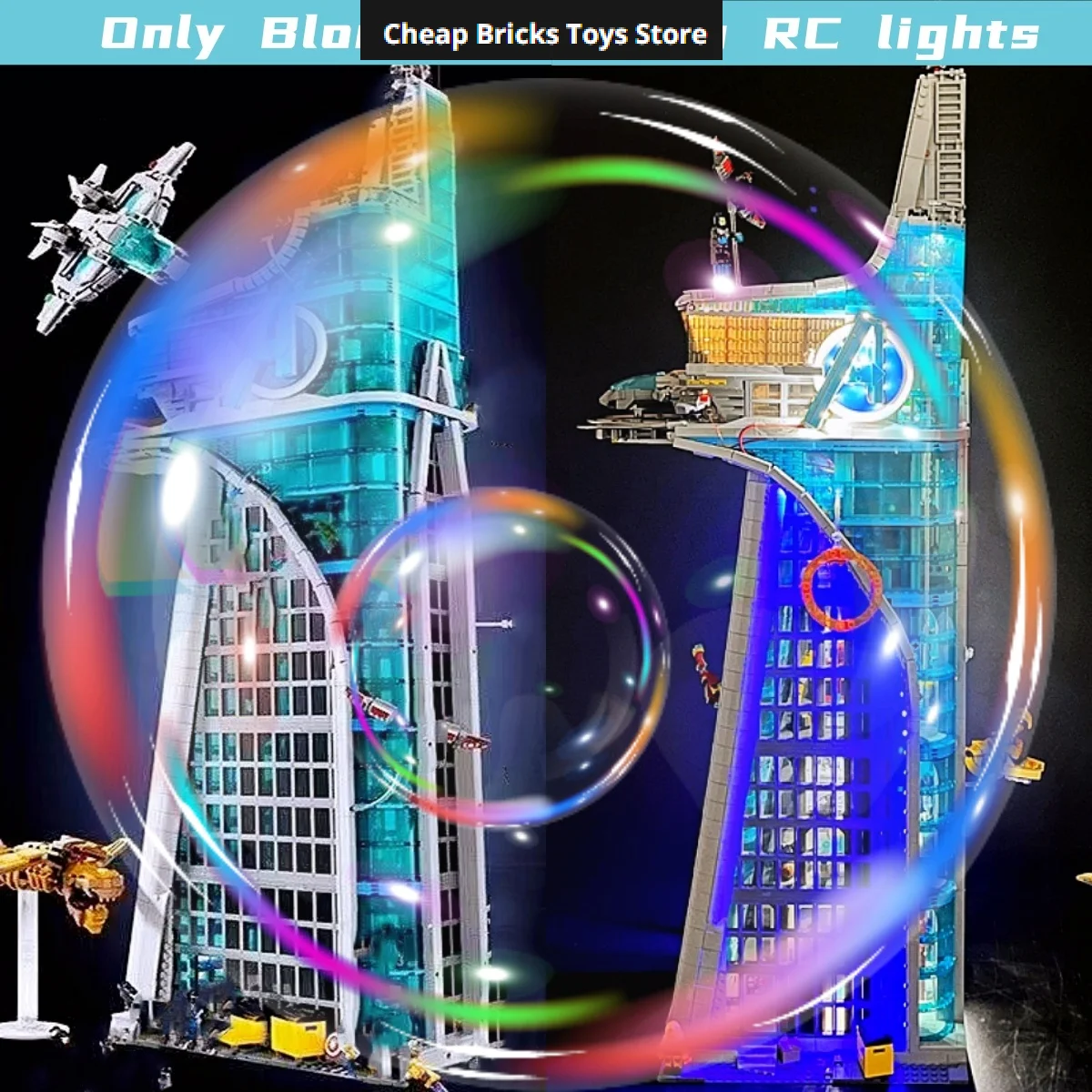 Futuristic Headquarters Tower Super Hero Skyscraper Model Christmas Toy Gifts Building Blocks Bricks 5201pcs for Family Decor