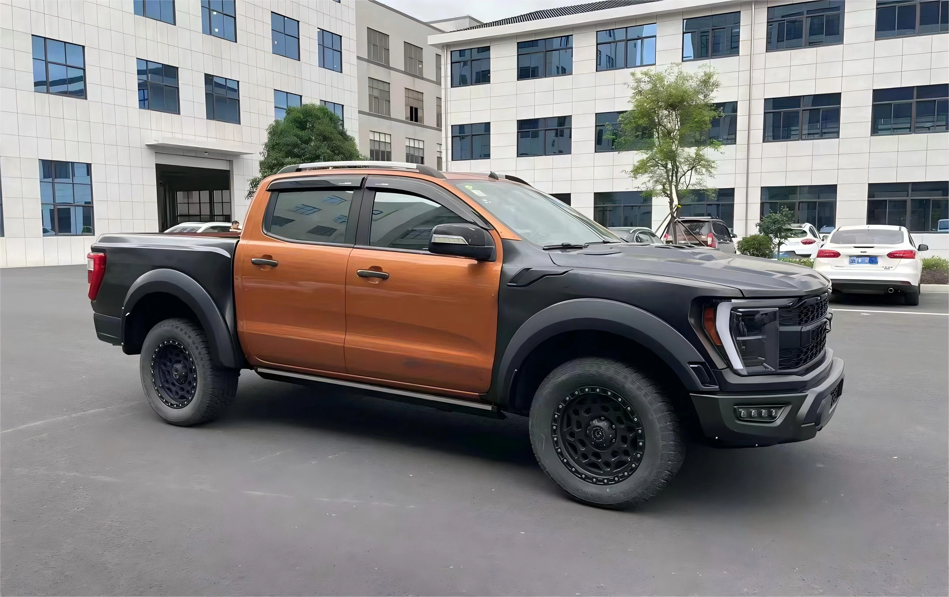 Discount Price Bodykit for Fo-rd Ranger T6 T7 T8 2012-2021 Upgrade to 2022 F150 Raptor Bumper with Grille Hood Fenders Headlight