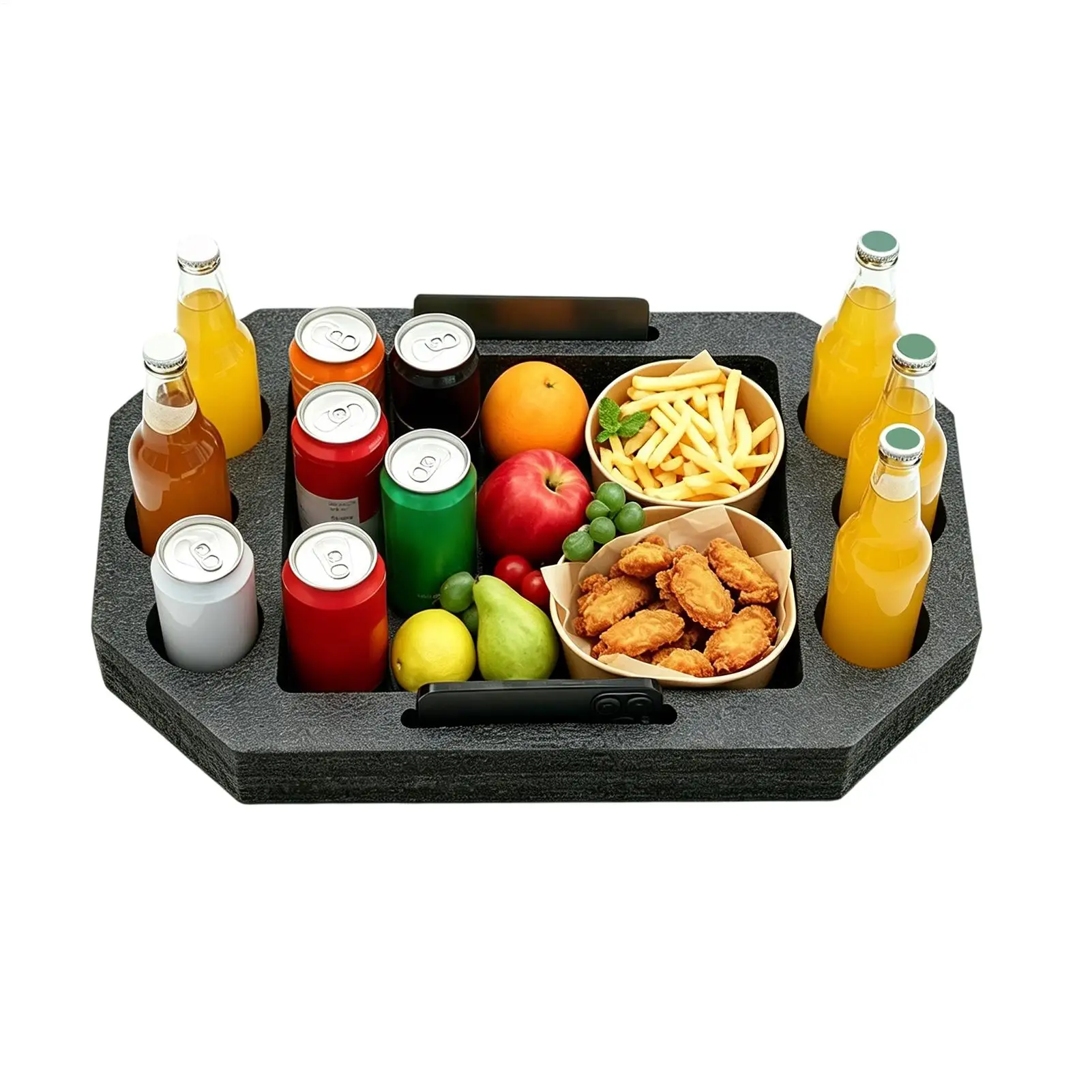Float Pool Beverage Holder Hot Tub Drink Tray Ice Bar with 6 Holes Floating Spa Hot Tub Drink Tray Pool Party Ice Storage Tank