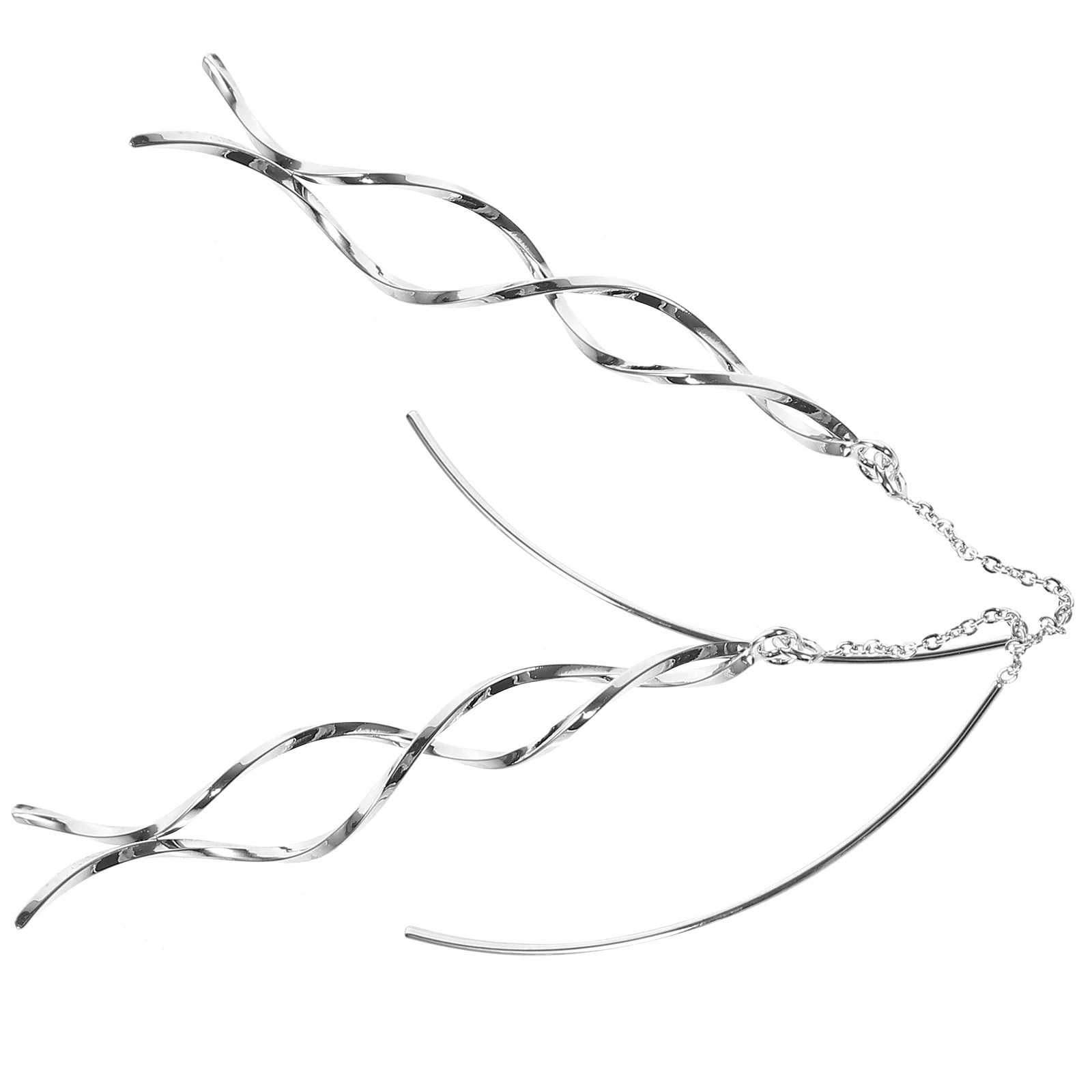 Orecchini eleganti Orecchini da sposa Ciondolo infila da donna lungo per placcatura in rame Catena con nappa pendente