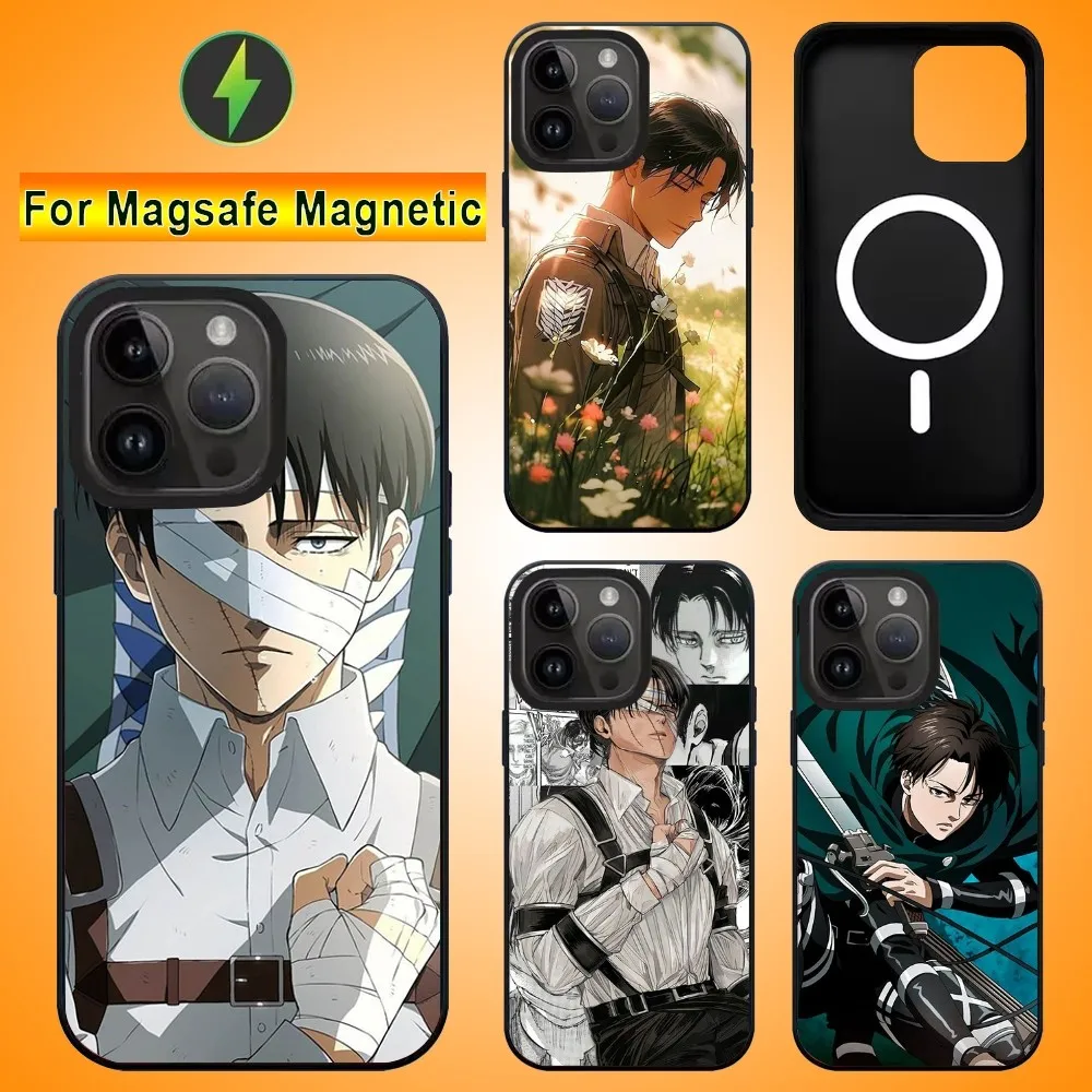 A-Attack On T-Titan Levi Phone Case For IPhone 15 14 13 16 Pro Max 11 12 Mini Alex Mirror For Magsafe Wireless Charging Cover