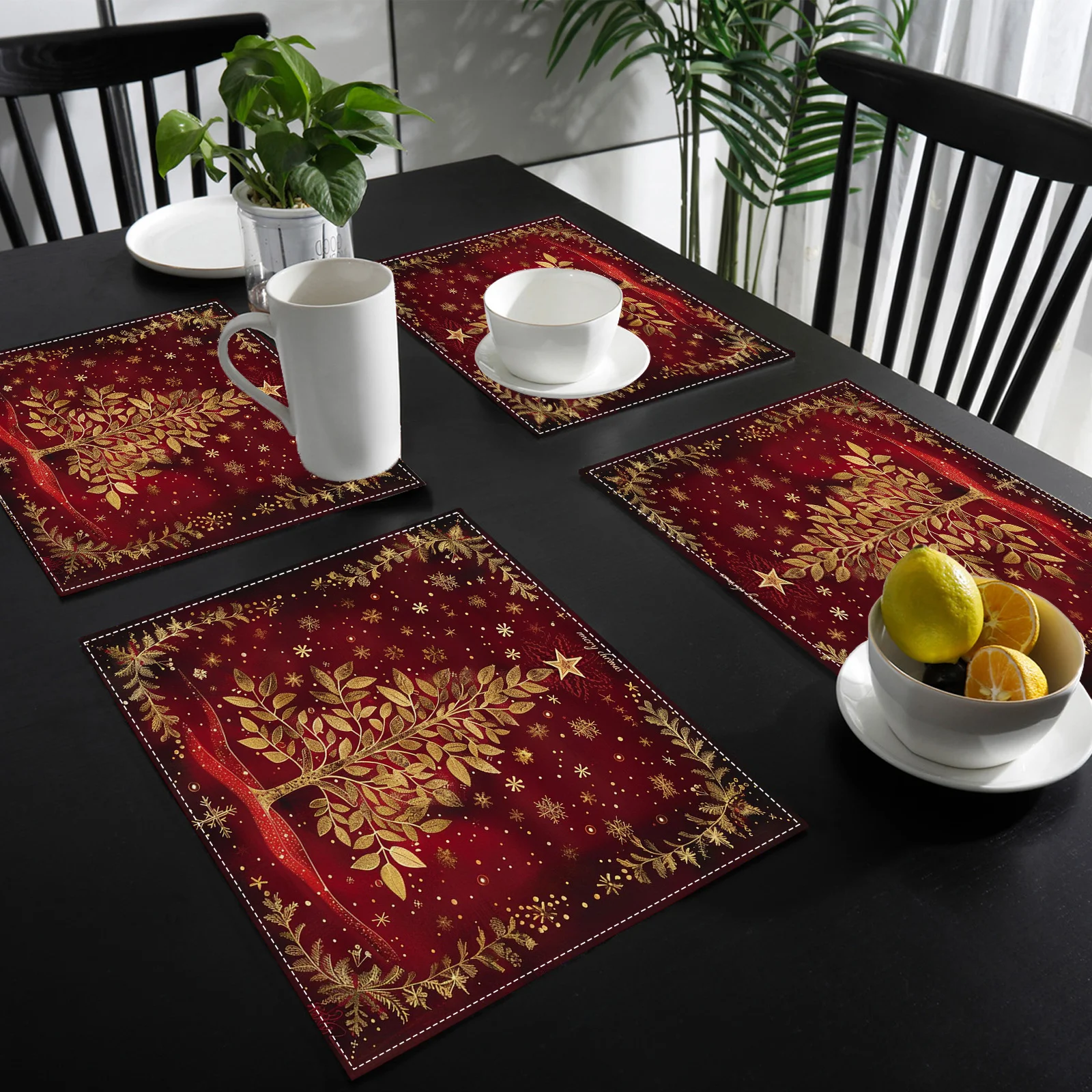 Playful Feline Theme Graphic Design Placemat Vintage Looking Floor Mat For Supermarket Home Kitchen Dining Room