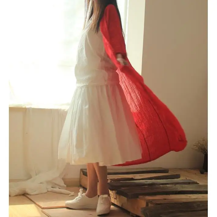 Ele Cotton Long Sve Damen-Strickjacke Irt Artistic Sle, bequeme Passform, faionable Damen-Top, Frühlingskollektion