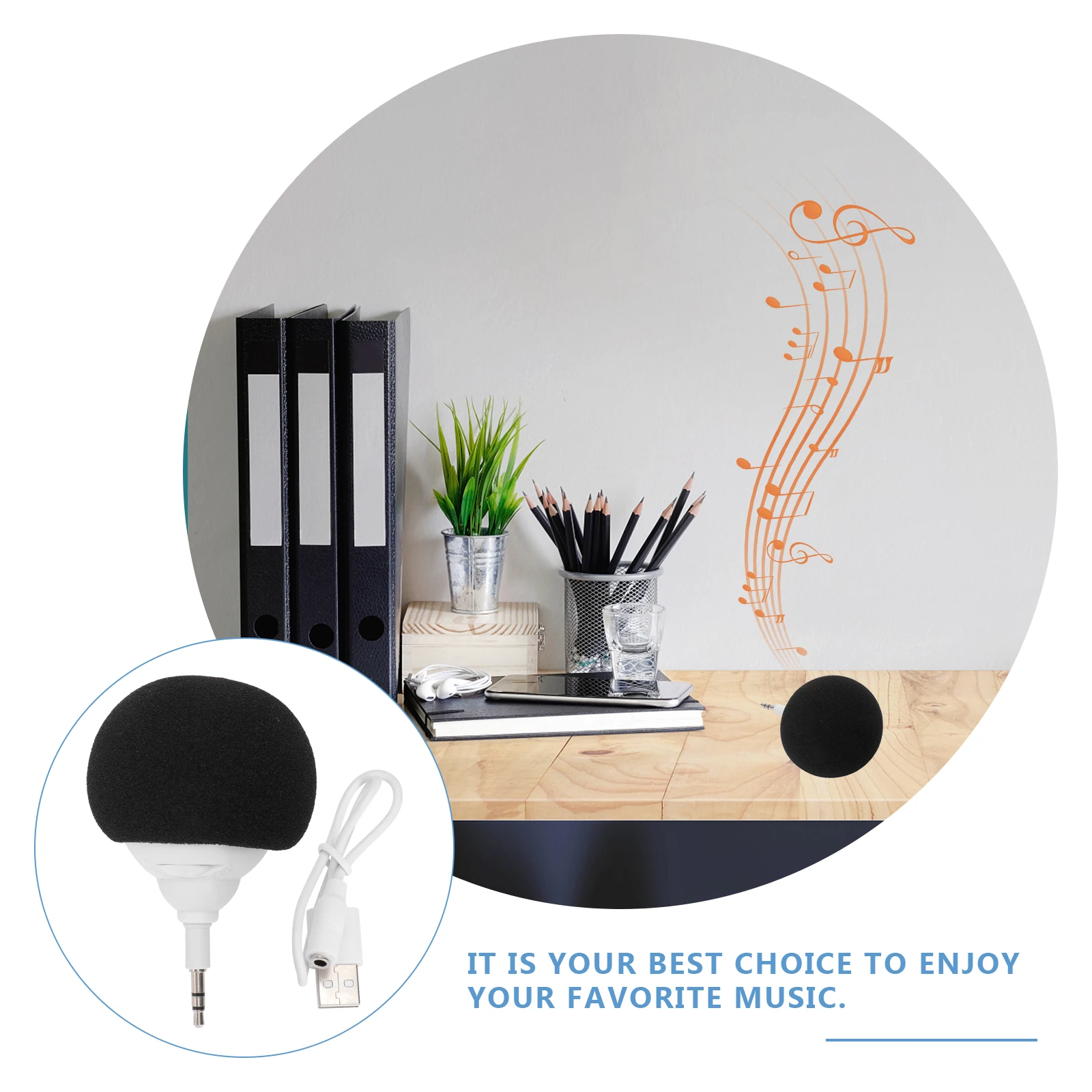 

Mini Speaker 3W 6*5*5Cm Blue Plastic Loudspeaker 6H Playtime Rechargeable For Smartphone 3 Portable Audio