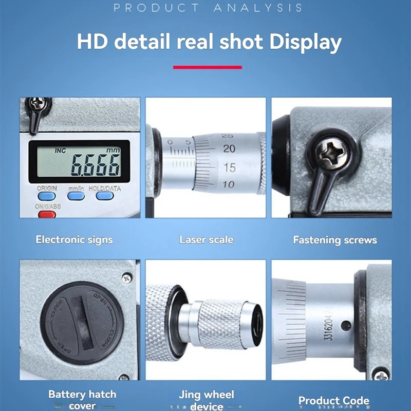 IALJ-Digital Display 0.001Mm Micrometer IP65 Waterproof Electronic Digital Caliper Gauge