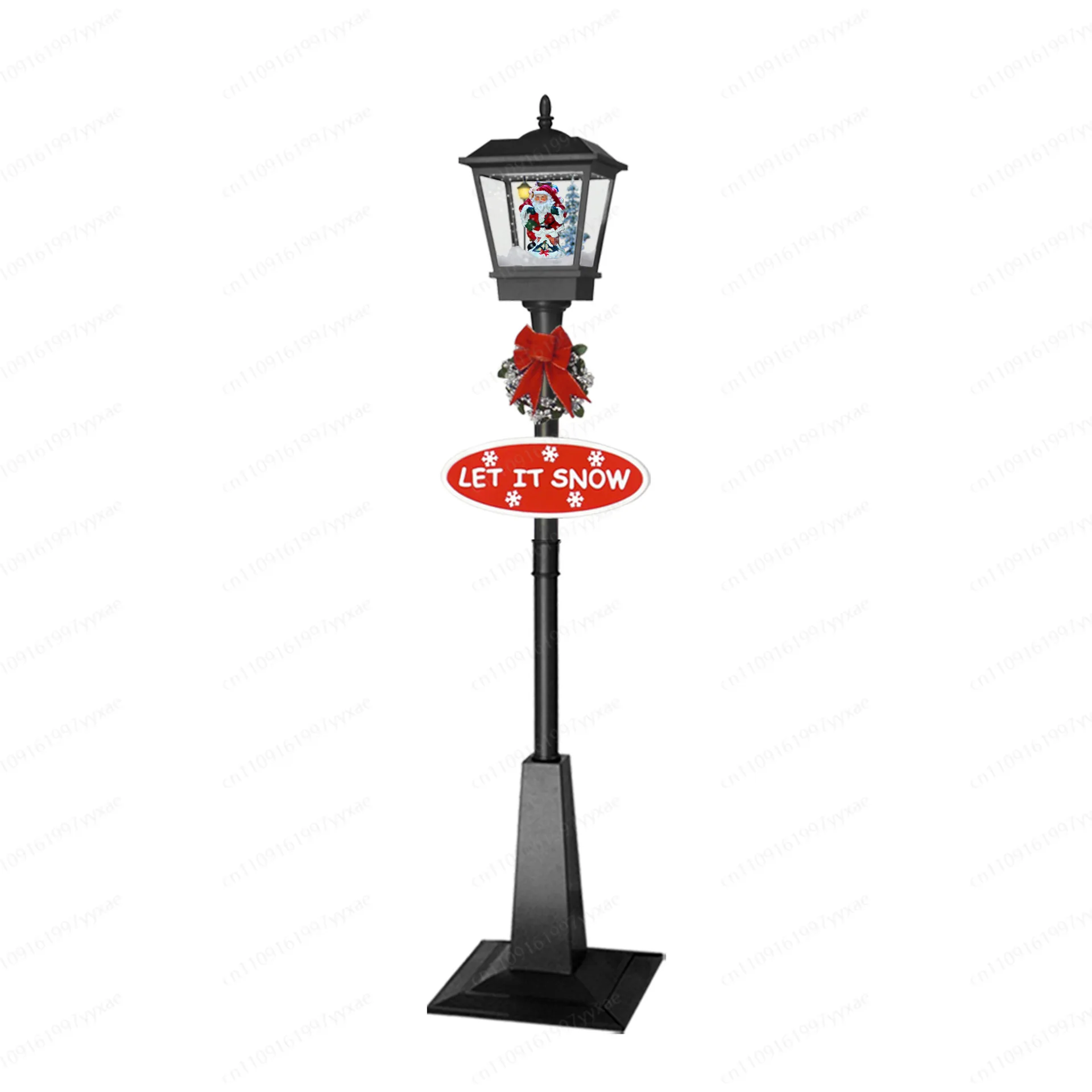 LED Christmas Snow Street Lamp Post Outdoor, Vertical Scene Light for Mall Shop Christmas Decoration Ornament