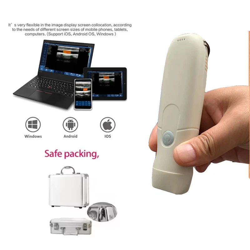 Continuous Heart Tissue Screening Wireless Ultrasound Probe, 64 Channel Phased Array Unit With Noise Reduction Feature