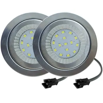 Paquete de 2 lámparas de campana extractora DC 12V 1,5 W LED con conector macho SM luz de campana de cocina luz de escape de humo blanco 6000K