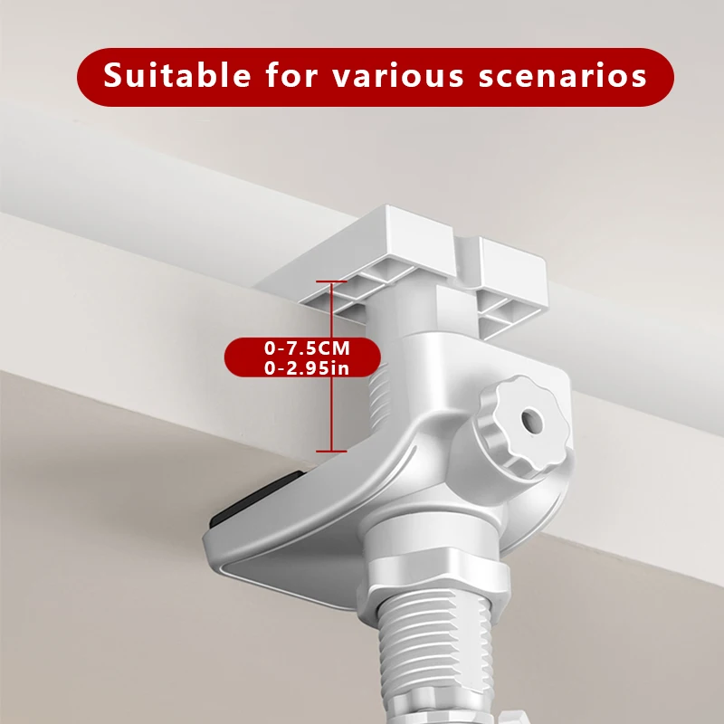 Home ceiling monitoring bracket for wall-mounted camera base without drilling holes