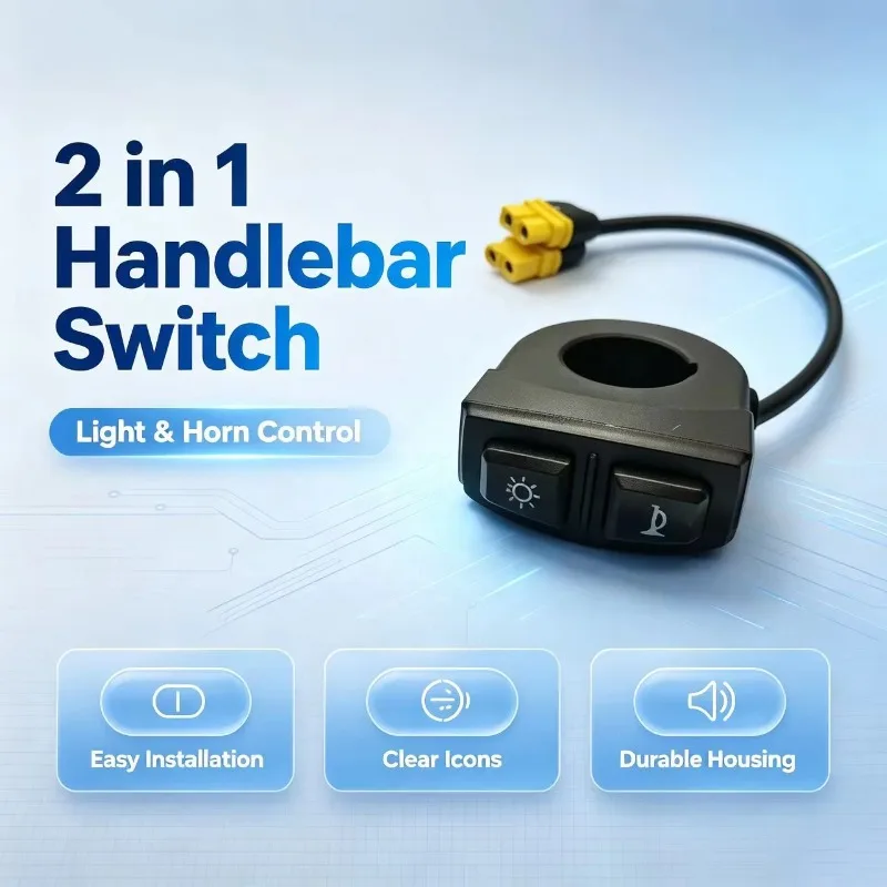 Tech China Handle Switch Motorcycle 4 Wires Two-in-one Light Horn Switch with XT60 Connector