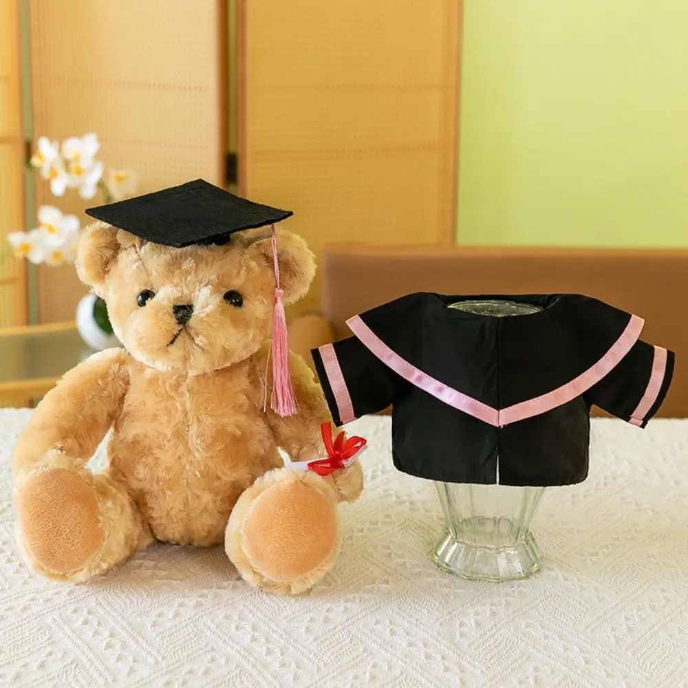 Graduation Suit Fits 30Cm Plush Bear Clothes Accessories Make Your Own Stuffed Animal Dolls Toy Graduation Party Gift