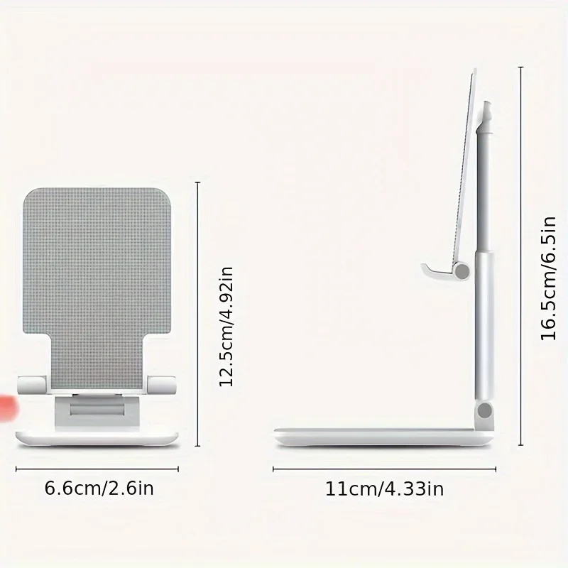 Adjustable Phone Stand, Foldable Desktop Holder for Live Streaming and Photography, Extendable and Portable Tablet Mount
