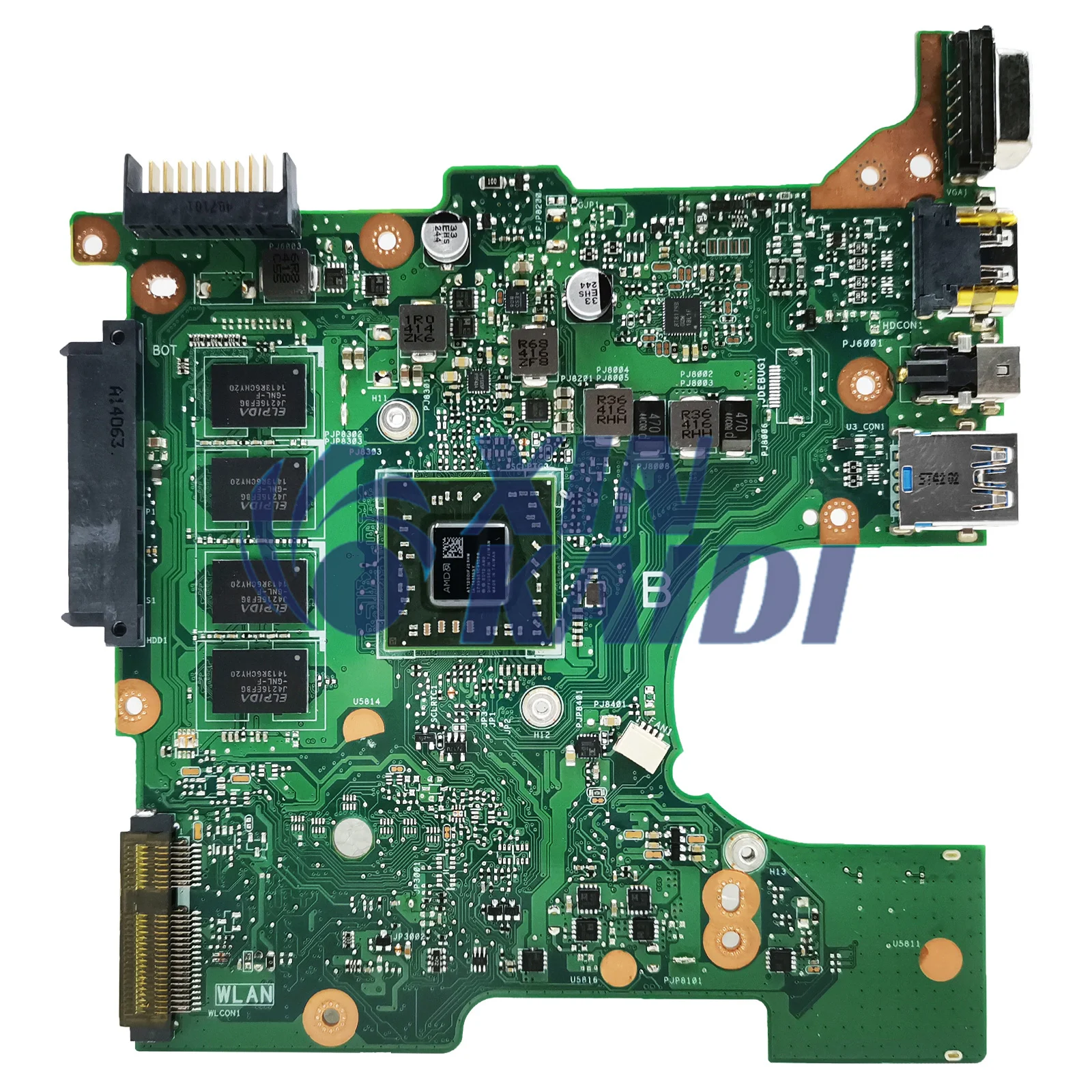 Notebook Mainboard For ASUS X102BA X102BA X102B Laptop Motherboard with A4-1200 CPU 2G 4G RAM Systemboard 100% Test work