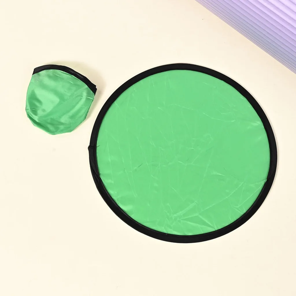 Outdoor Beach Disc Portable Handheld Fan Polyester Fan Multi-Functional Portable Flying Disc For Outdoor Travel Holiday Gifting