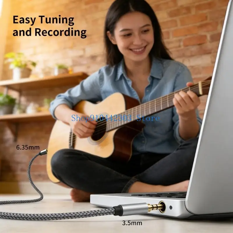 652F Precise 1/4Inch To 1/8Inch TRS Male To Male Auditory Adapter Cable For Studio Equipment Stereophonic Sound