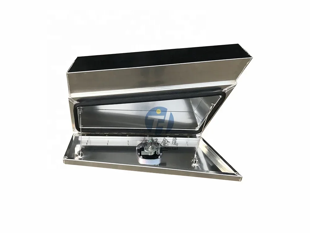 750mm Tapered sturdy smooth aluminum storage portable side mount truck under body Toolbox small sizes vehicle box