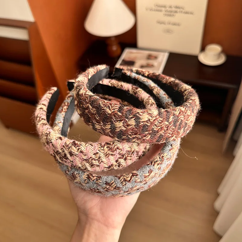 

1pcs Knitted Headband Winter Elegant Women Daily Commute Office Decorate Hair Accessories Fashion Hairband