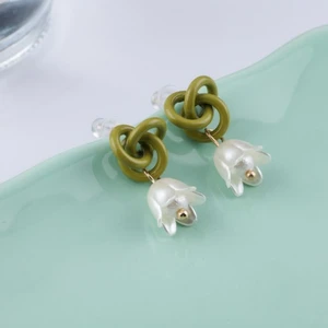 Earringy Earring Green Emanta für Frauen, Vale Lily, Ohr -Juwelenzubehör, Großhandel, Weihnachtsgeschenk, novo 6 Hauptverkäufe früh unterstützt - №1