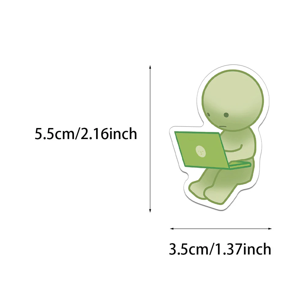 10/30/54pcs Funny Smiski Cartoon Stickers Cute Decoration Decals DIY Phone Case Suitcase Scrapbook Waterproof Graffiti Sticker