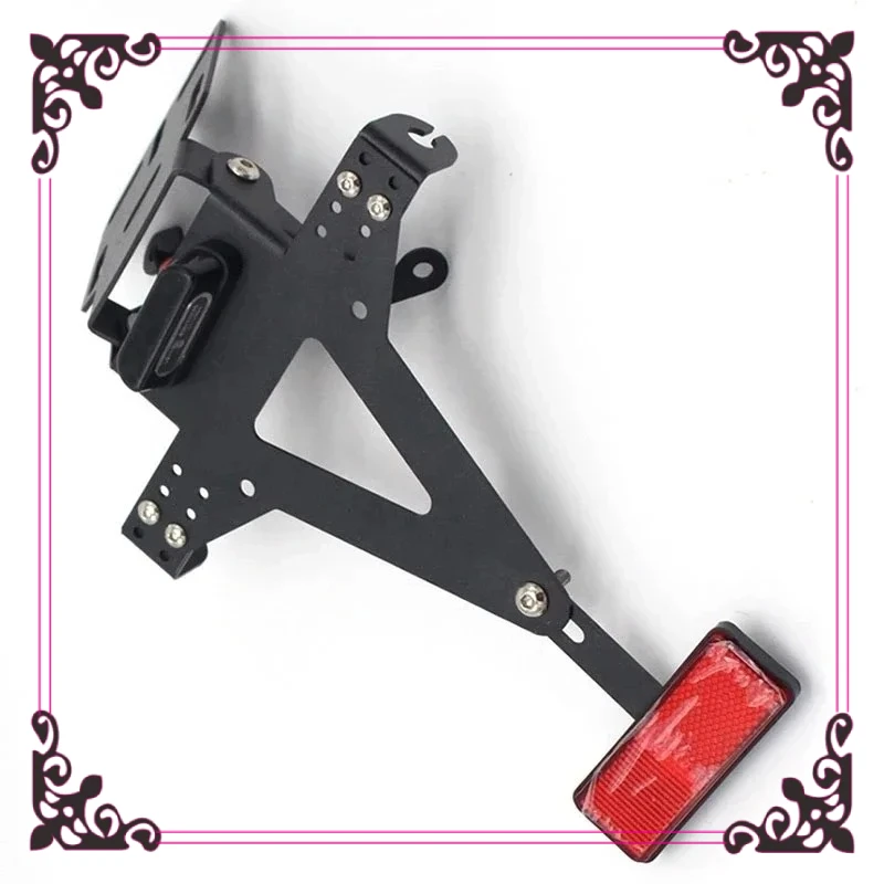 

Motorcycle Adjustable Angle License Number Plate Frame Holder Bracket For Yamaha Yzf R1 R3 R6 R15 R25 Fz6 Mt-07 Accessories