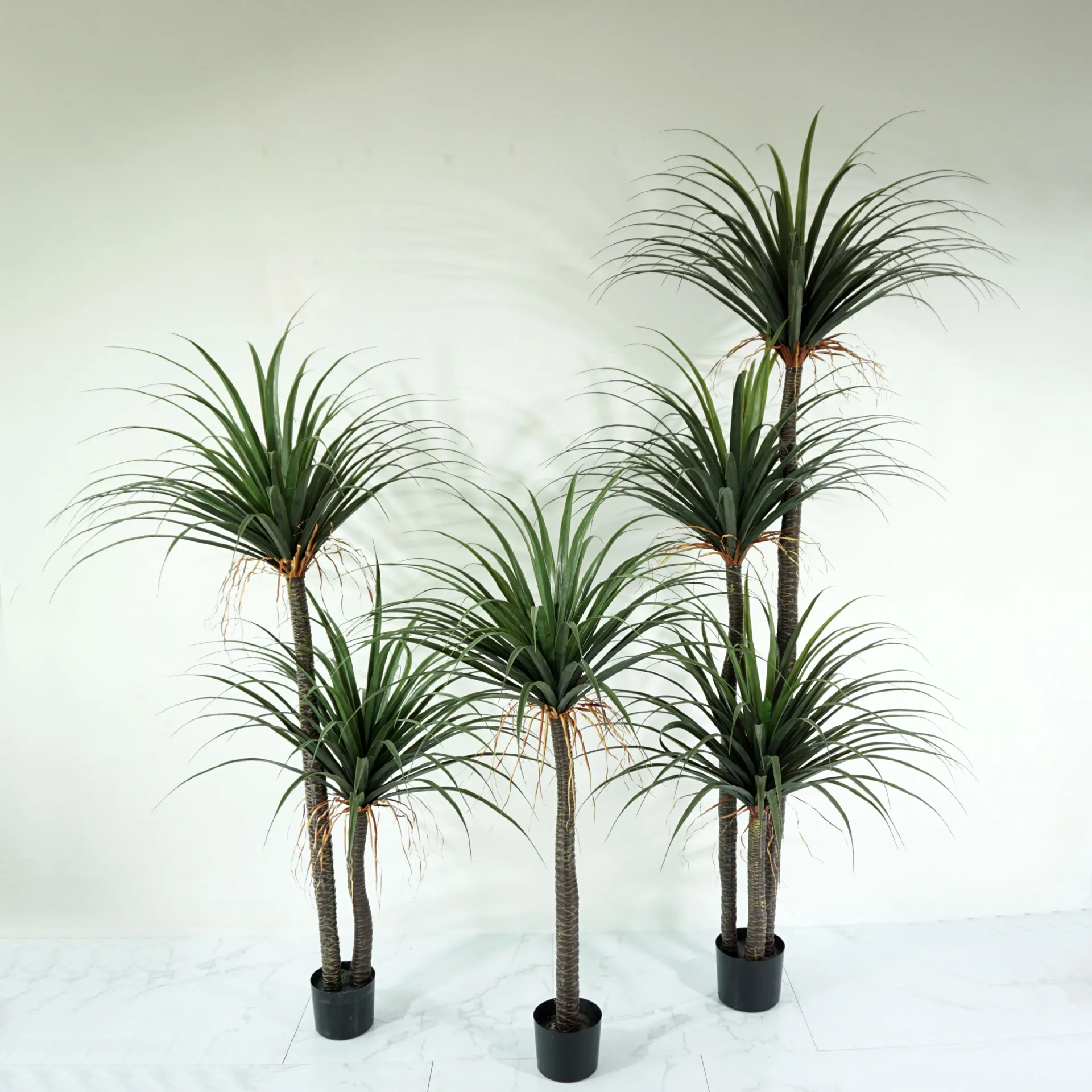 #￥Scandinavian-Style Large-Scale Bionic Decorative Artificial Plant Dragon Blood Iron Tree Floor-Standing PottedPlasticChristmas