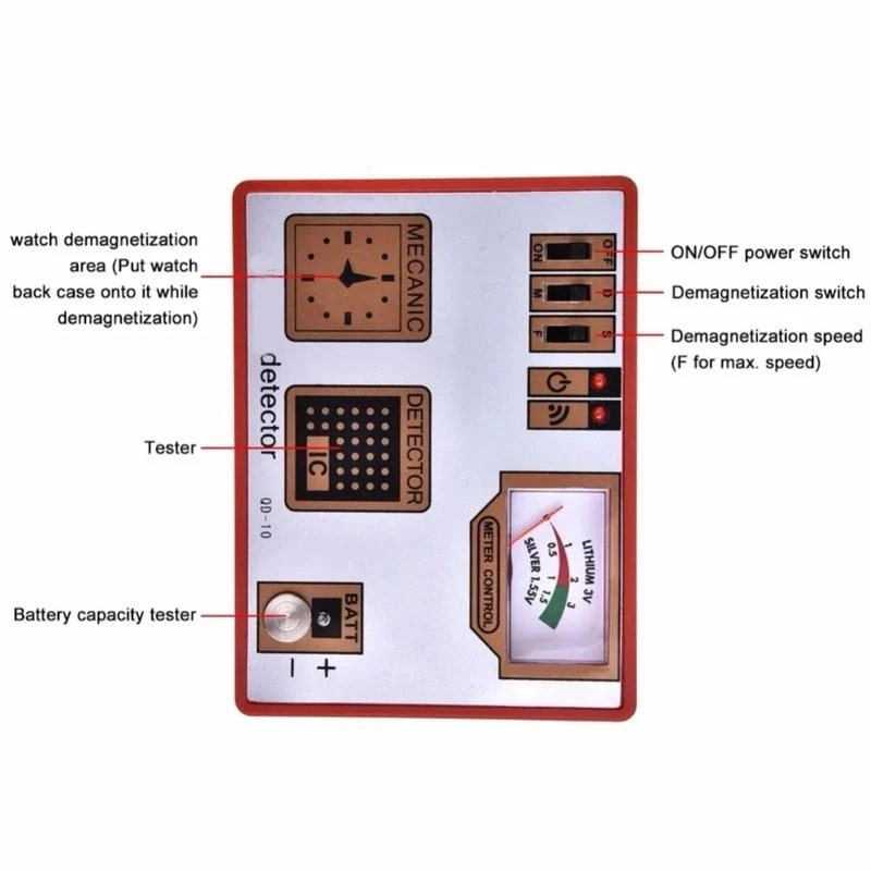 Multifunctional Electronic Meter Watch Repair Tool Featuring Battery Testing & Movement Assessment Analysis