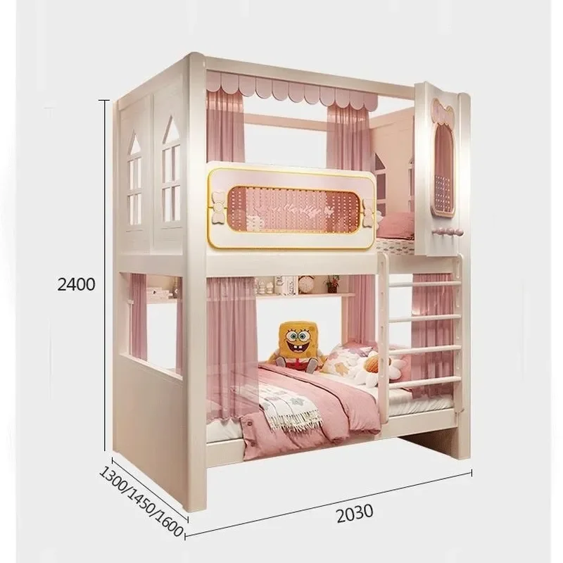 Twin Over Twin Bunk Bed for Kids with Safety Guardrails Sturdy Metal Frame Space Saving Loft Bed for Girls Boys Bedroom