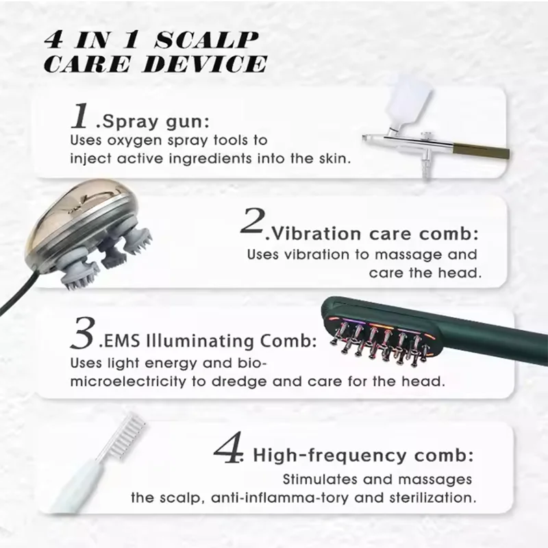 Massaggiatore elettrico per spazzole per capelli per la cura del cuoio capelluto Il miglior massaggiatore economico per la crescita dei capelli della testa dello spa Trattamento professionale conveniente del cuoio capelluto