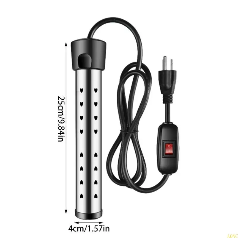 A0NC Calefacción rápida Calentador agua eléctrico 1500W Adecuado para piscinas y bañeras