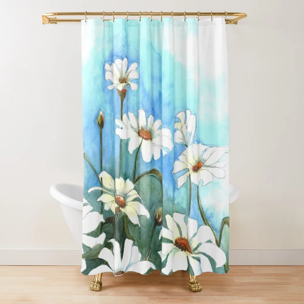 

Gathering Daisies Shower Curtain Waterproof Bathroom Shower Transparent Bathroom Shower Waterproof And Anti-Mold Curtain