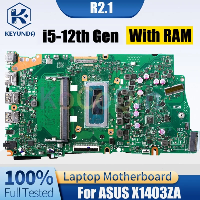 

KoCoQin Laptop motherboard For ASUS X1403ZA Mainboard SRLFQ i5-1235U SRLD9 i5-1240P With RAM 100% Test Working