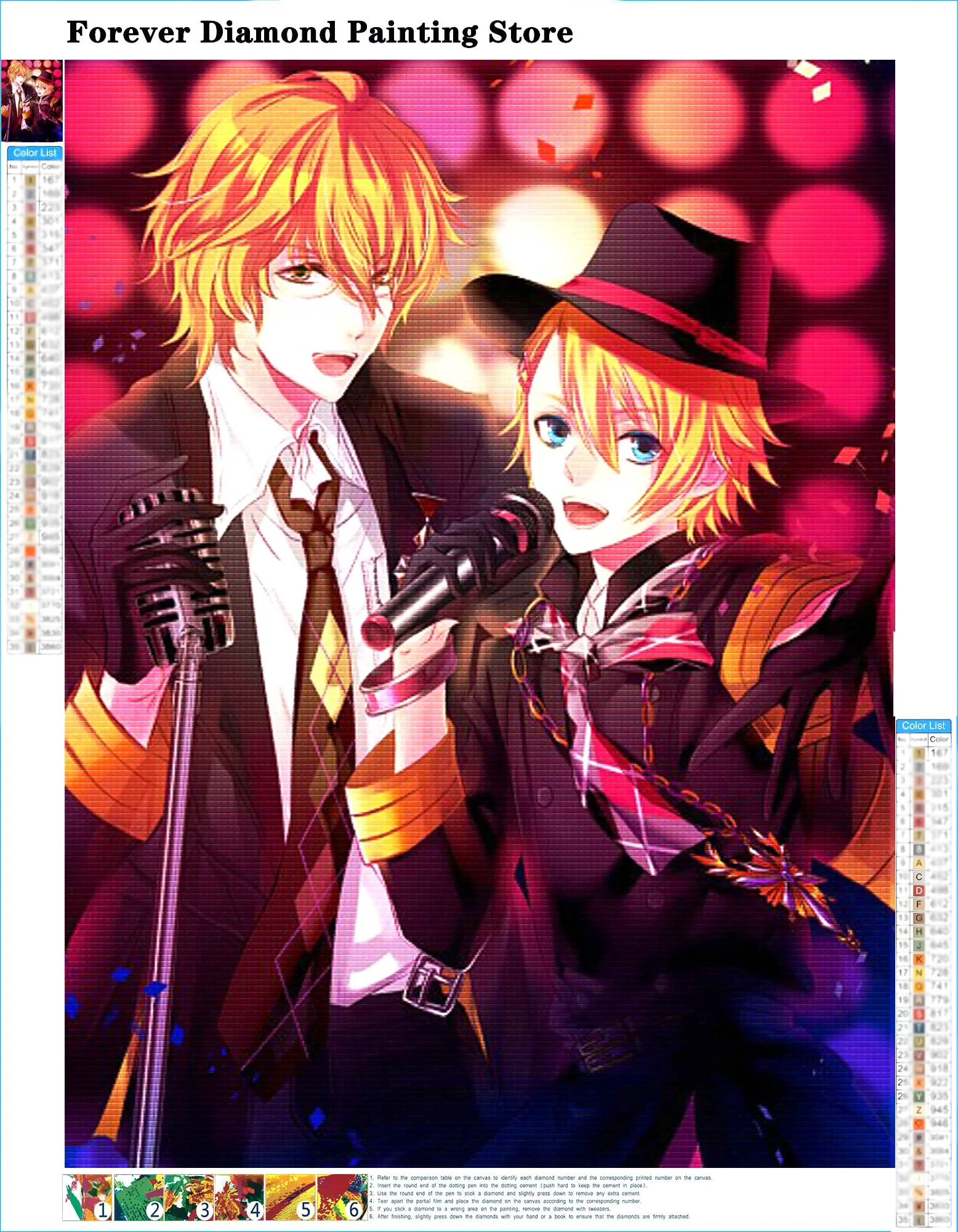 Uta No Prince Sama Repeat Diamond Rhinestones Painting Anime Adventure Game Cross Stitch Embroidery Picture Mosaic Home Decor