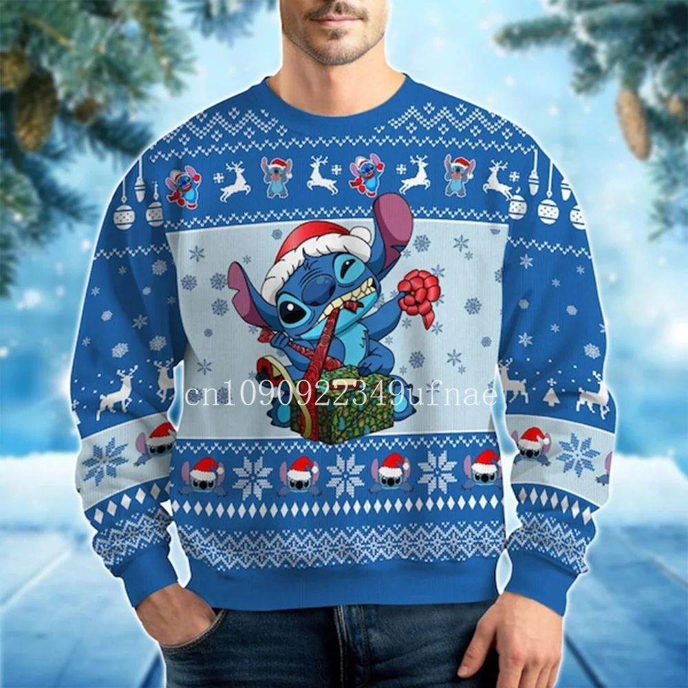 

2025 Disney Christmas sweater men and women 3d Ugly sweater Ugly Christmas Steedy sweater animated Christmas gift sweater