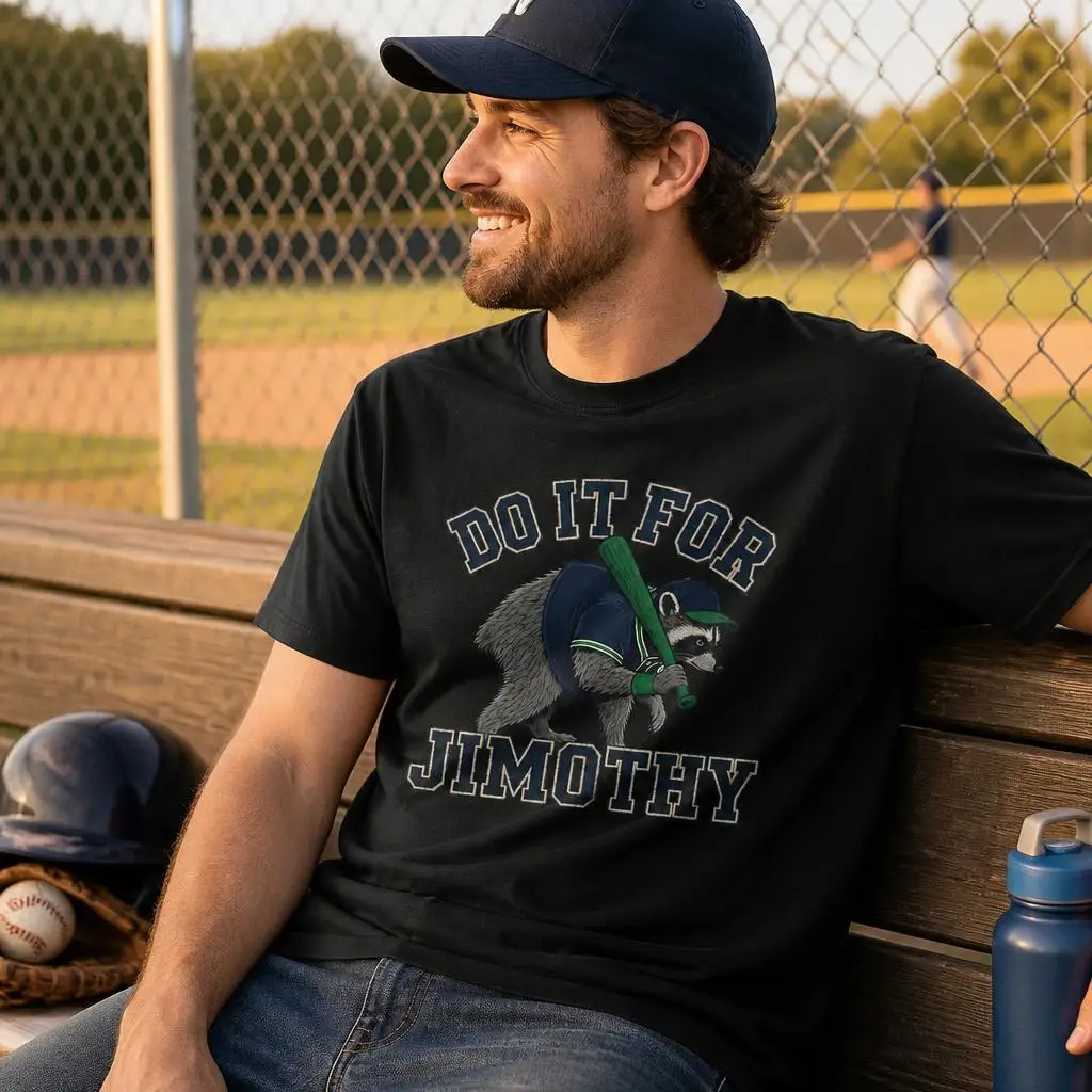 Do It for Jimothy Viral Seattle Raccoon Baseball Feral Legend Men T Shirt 100% Cotton Clothing Fun Short Sleeve Tee Gift T-Shirt