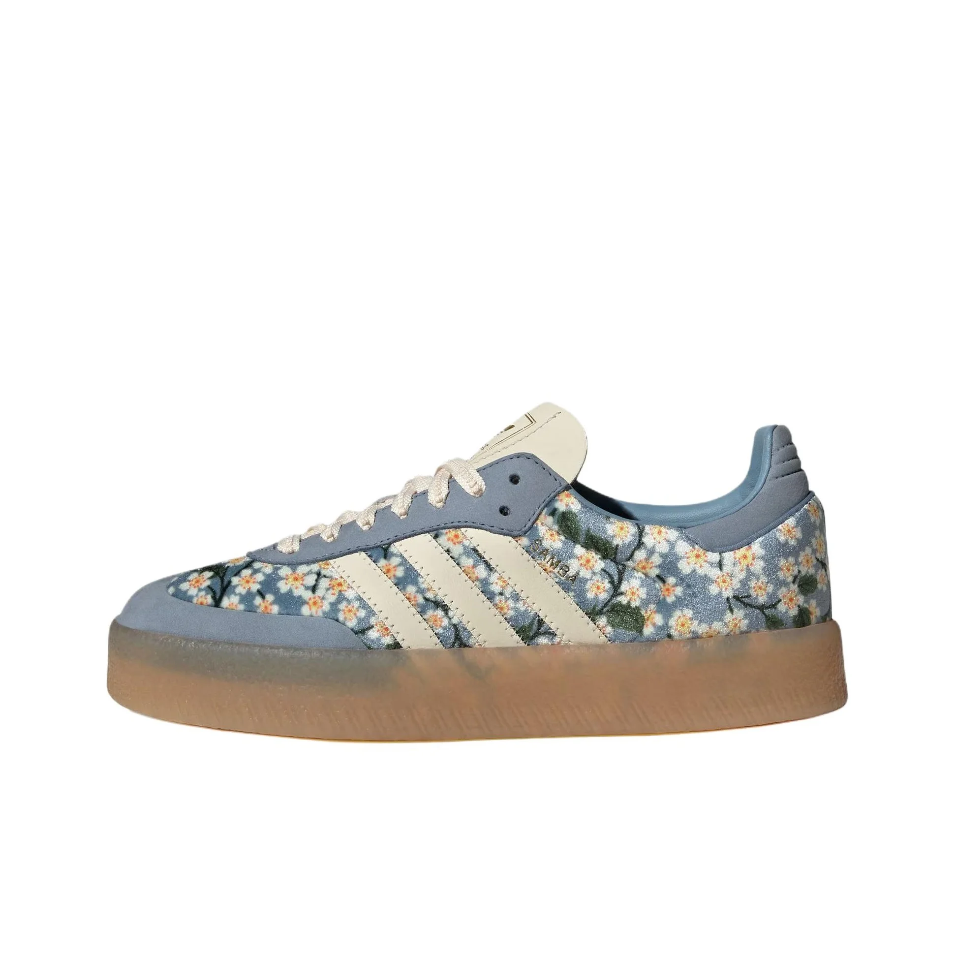 Adidas Originals x Liberty London SAMBAE German Army Trainers Women's Blue JQ6046