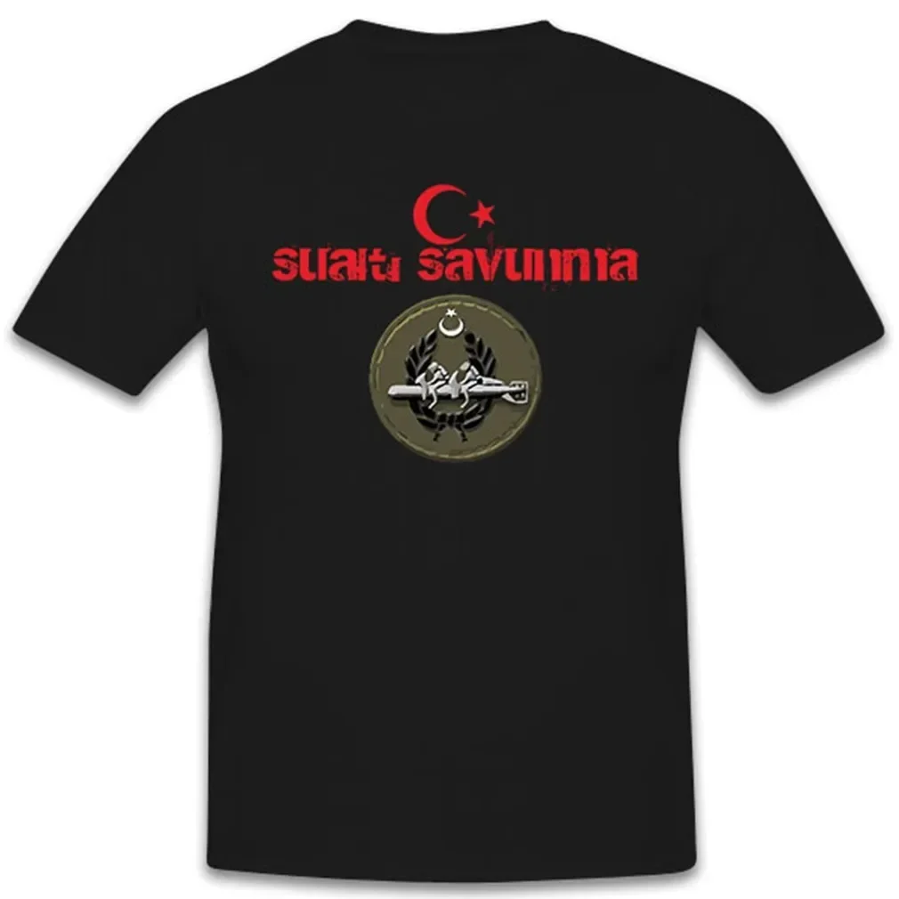 

SAS Savunma Badge Crests Logo Turkey Army EOD T-Shirt New 100% Cotton Short Sleeve O-Neck T Shirt Casual Mens Top