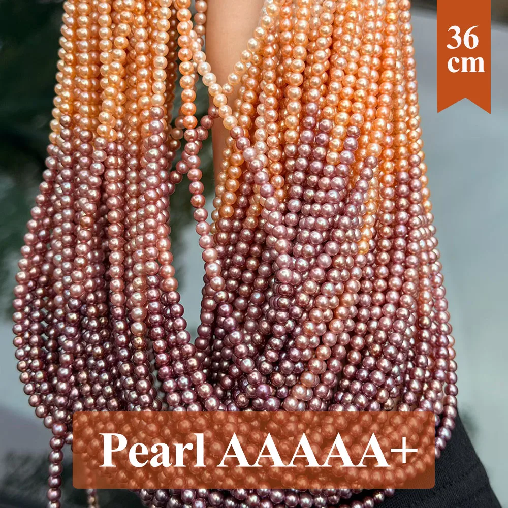 

Gloss 100% Natural Freshwater Pearl Beads Round Pearl Loose Spacer Beaded for Making DIY Jewelry Necklace Bracelet 3.5-4.5mm