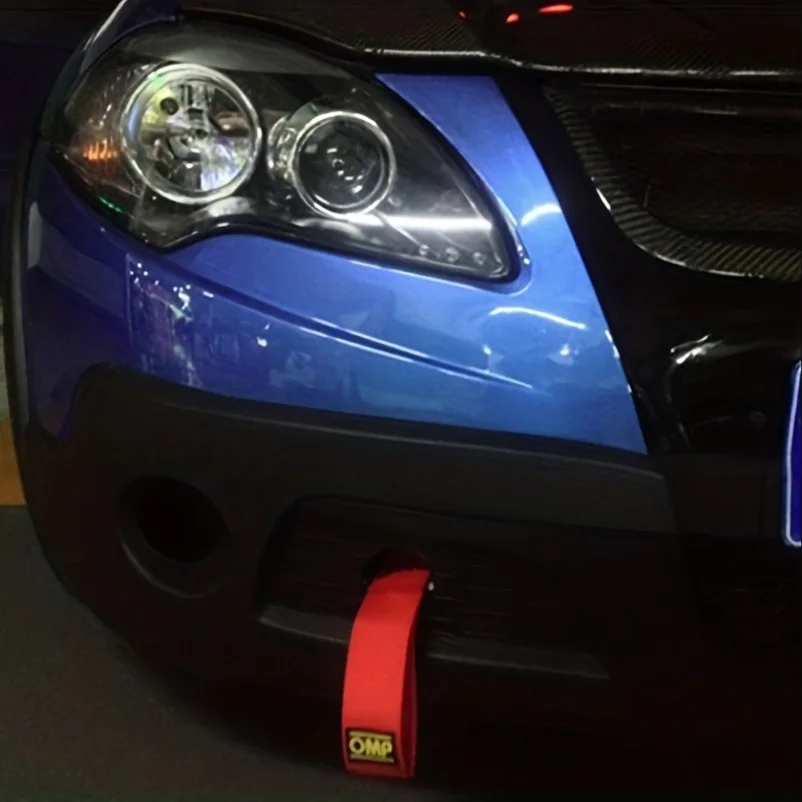 1pc Universal Front Bumper Tow Strap, High Quality Screwless Tow Rope with Pull Hook for Car SUV Van Truck