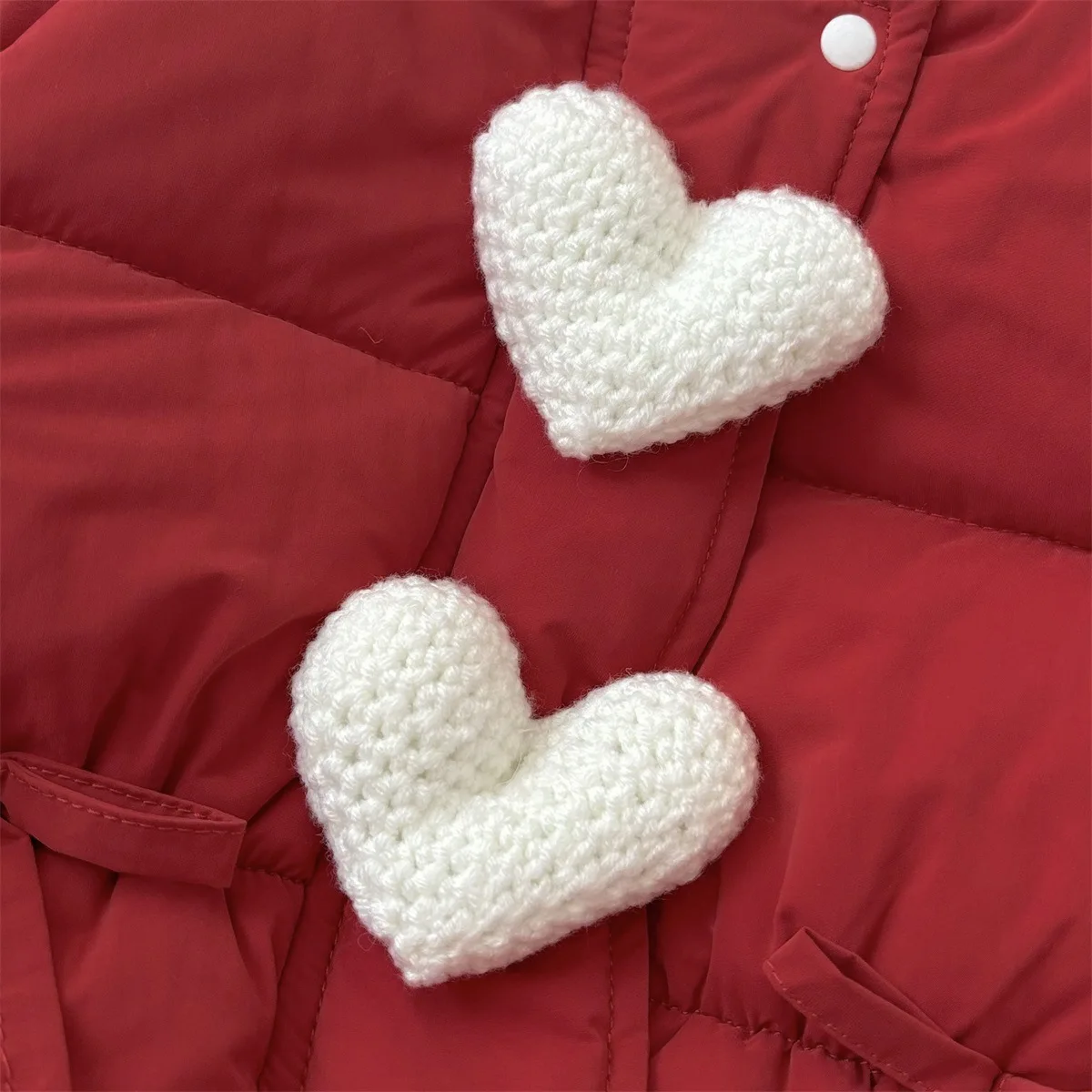 0-2세 여아용 티엔드 겨울용 면 재킷, 고탄력 따뜻한 안감, 지퍼 잠금, 캐주얼 웨어