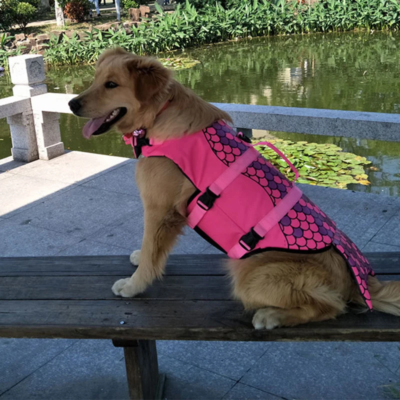 Chaleco salvavidas con mango para perros medianos y grandes, flotabilidad mejorada, ropa de natación para perros pequeños, chaleco de seguridad para