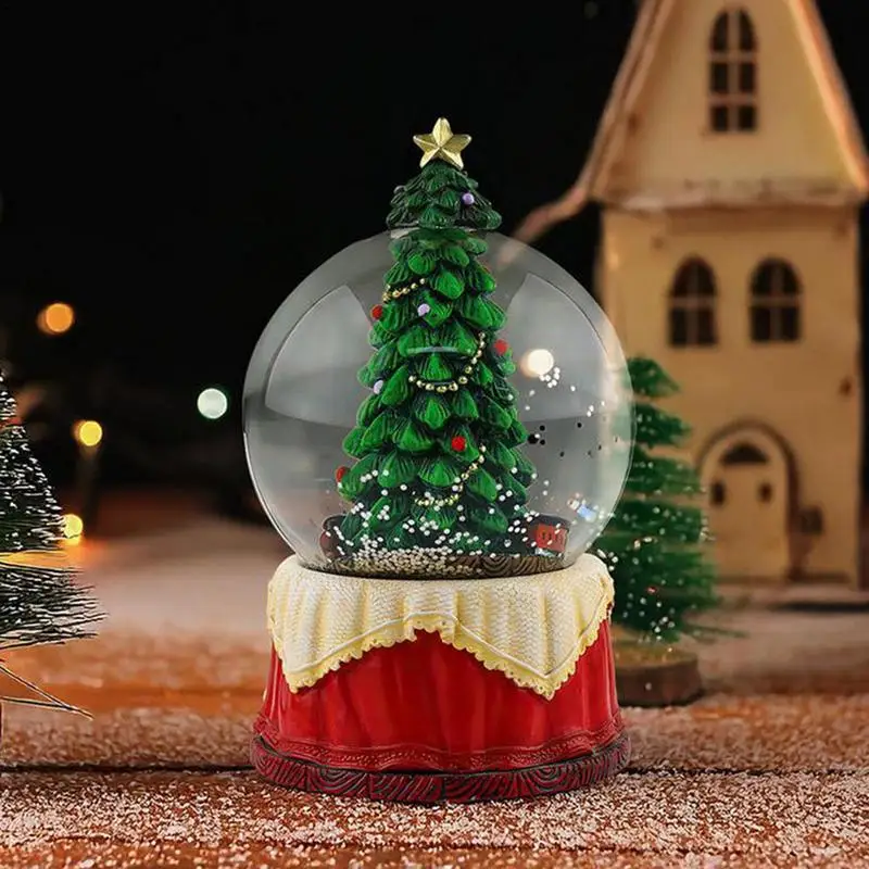 Christmas Water Globe Swirling Glitter Snow Christmas Tree Unique Swirling Glitter Snow Globe For Home Decoration