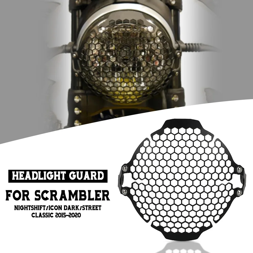 

Aluminium For Ducati Scrambler Nightshift/Icon Dark/Street Classic 2015-2020 Motorcycle Accessories Headlight Protector Guard