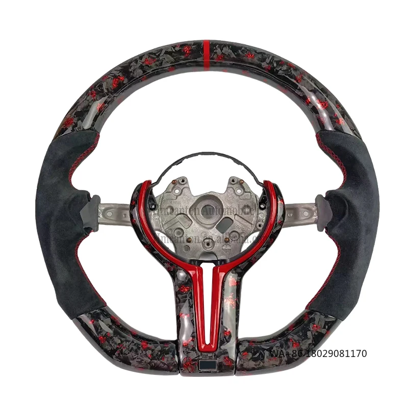 

Customized Carbon Fiber Red Stitching Steering Wheel for BMW 5 6 7 Series M5 M6 F10 F30 F80 Car Steering Wheel