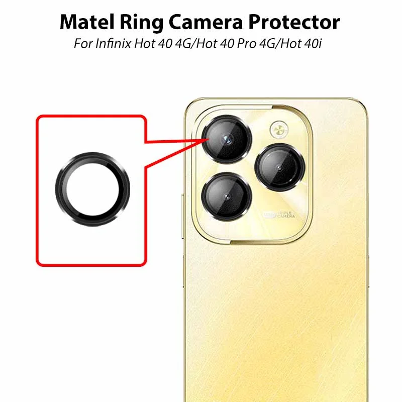 Aluminum Alloy Camera Protective Case For Infinix Hot 40 Pro 4G Metal Bumper Tempered Glass Lens Rear Ring For Infinix Hot 40i