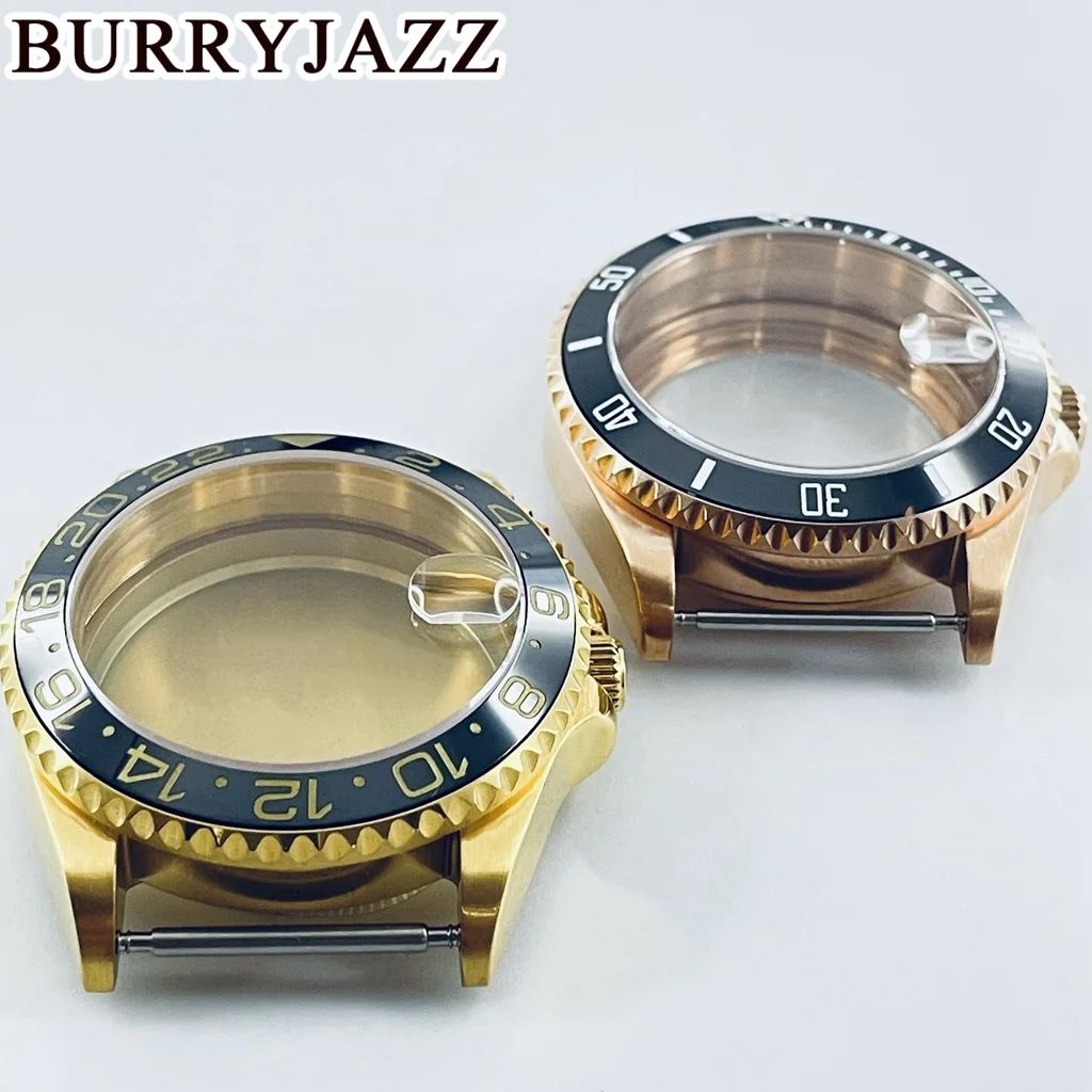 BURRYJAZZ 38 มม.NH35 NH36 NH34 NH38 NH70 NH72 ETA2824 PT5000 SUB GMT Diver CaseนาฬิกาSapphireแก้วเซรามิคBezel