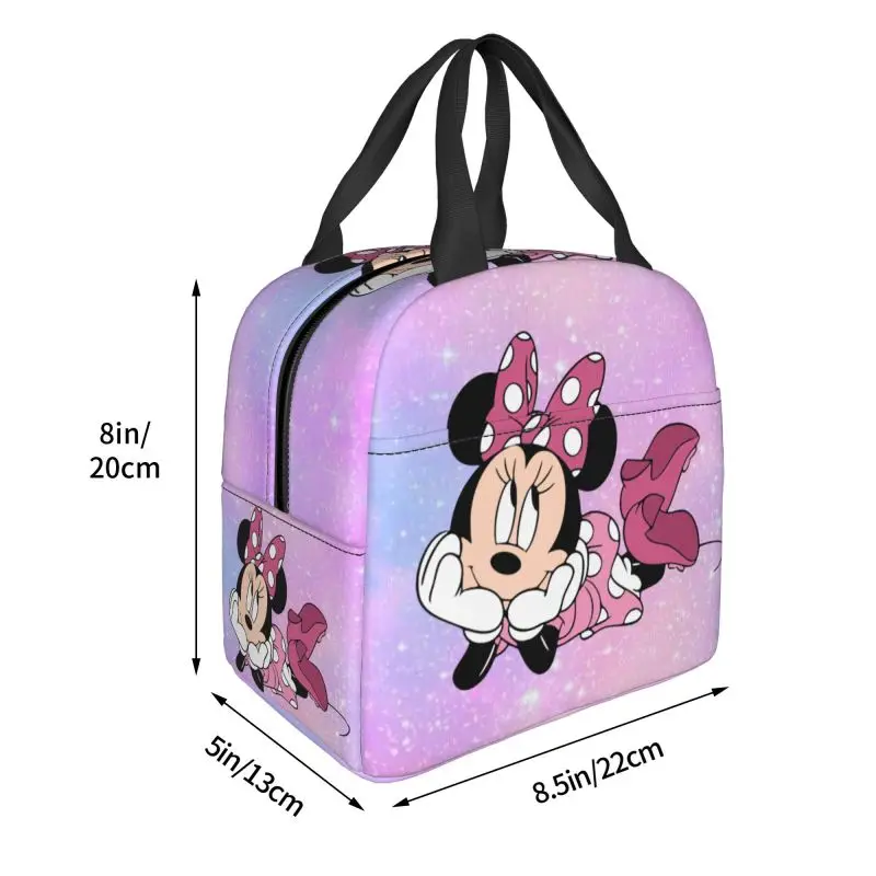 Custom Mickey Mouse Lunch Bag Men Women Thermal Cooler Insulated Lunch Box for School Work Food Picnic Tote Bags