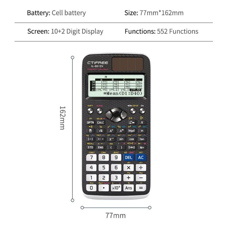 FX991EX Scientific Calculator Function 552 Function Matrix Complex Number Solving Equation Neutral Packaging