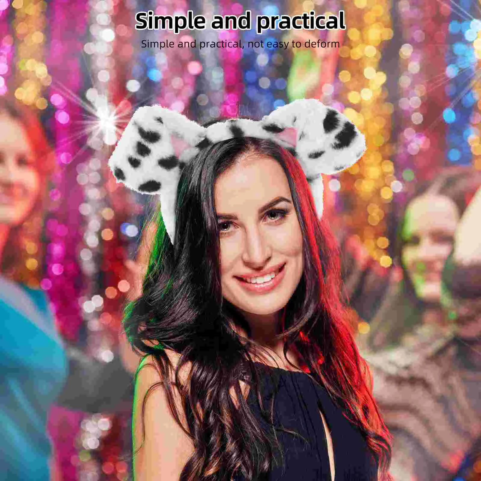 ที่คาดผมลูกสุนัขสัตว์หูสุนัขเครื่องแต่งกายที่คาดผมการ์ตูนฮาโลวีนคอสเพลย์น่ารัก