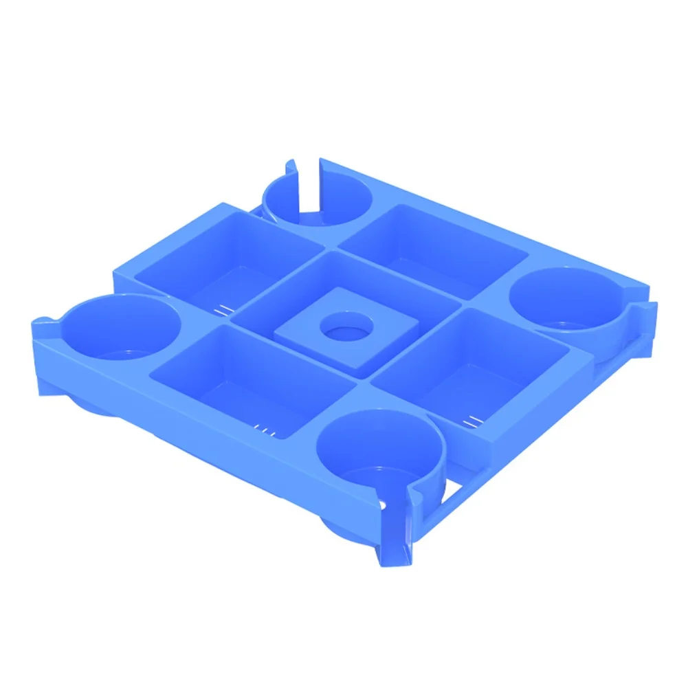 16 Inch Beach Umbrella Table Tray with Four Cup Holders Snack Compartments and Phone Slots Compatible with 075 to 16 Inch Poles